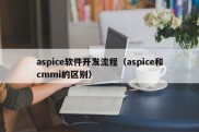 aspice软件开发流程（aspice和cmmi的区别）